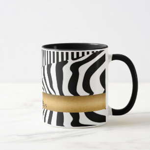 Tasse Zebra et rayures nommés