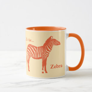 Tasse Zèbre - Mandarin et orange clair