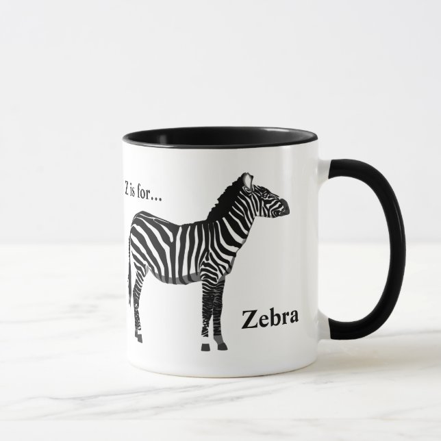 Tasse Zèbre - Noir et Blanc (Droite)