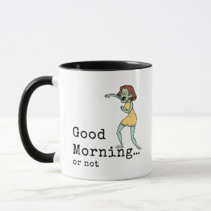 Tasse Zombie Femme Bonjour
