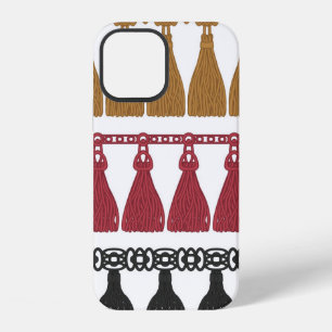 Tassel garland set. Isolated tassel fringe border iPhone 12 Case