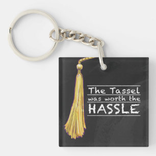 Tassel Hassle Silver Keychain