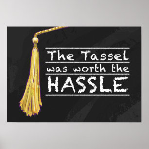 Tassel Hassle Silver Poster