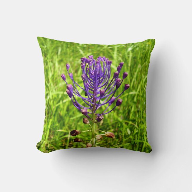 Tassel-Hyacinth Throw Cushion (Front)