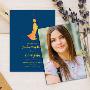 Tassel Photo 2025 Graduation Party Mini Invitation