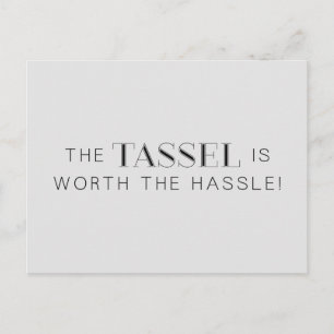 TASSEL WORTH HASSLE GRAD GRADUATION EXPRESSIONS CO ANNOUNCEMENT POSTCARD