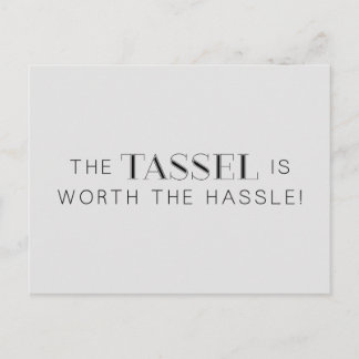 TASSEL WORTH HASSLE GRAD GRADUATION EXPRESSIONS CO ANNOUNCEMENT POSTCARD