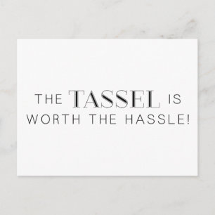 TASSEL WORTH HASSLE GRAD GRADUATION EXPRESSIONS CO ANNOUNCEMENT POSTCARD