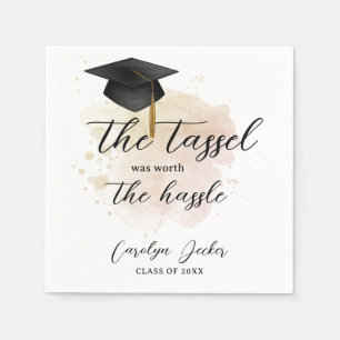 Tassel Worth Hassle Graduation Napkin