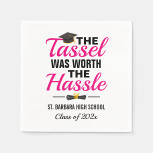 Tassel Worth Hassle Graduation Napkins