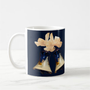 Tasses à café Bleu Noël Sonnettes