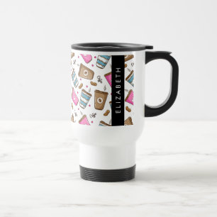 Tasses À Café, Haricots À Café, Coeurs, Votre Nom