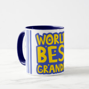 Tasses à café Meilleure Mamie du Monde à Rayures V