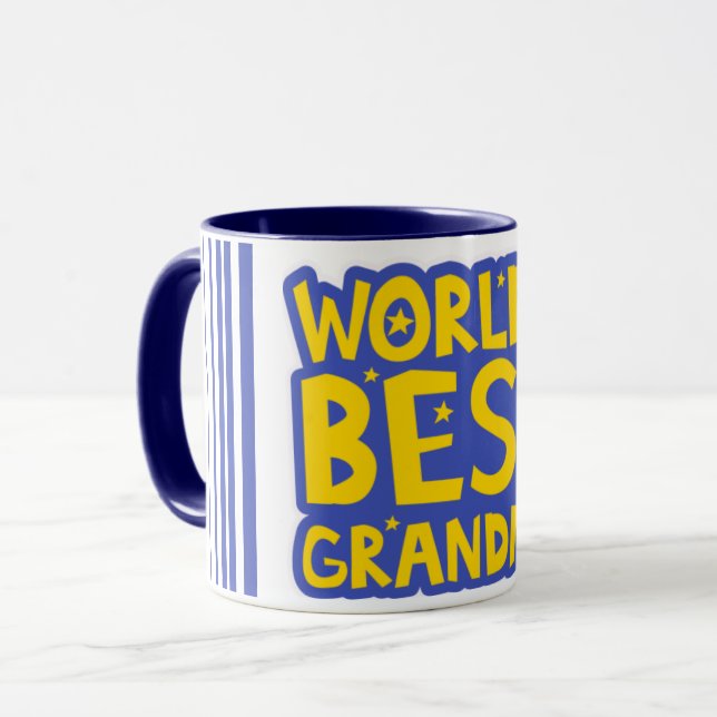 Tasses à café Meilleure Mamie du Monde à Rayures V (Devant gauche)