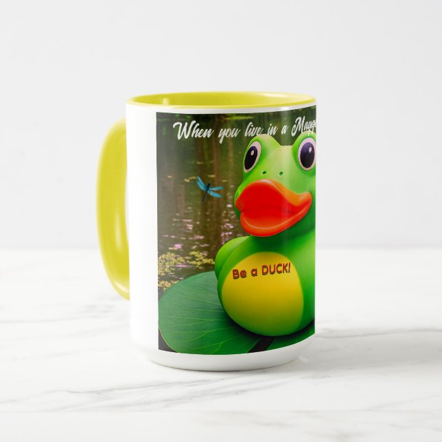 Tasses à café personnalisées Grenouille Canard Mar (Devant gauche)