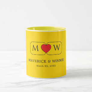 Tasses à café pour couple chic Cadeau de mariage