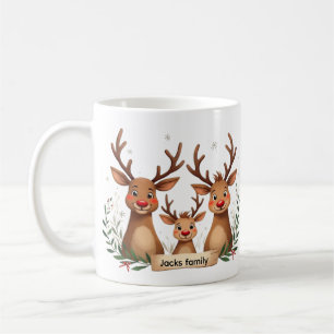 Tasses assorties de rennes de famille