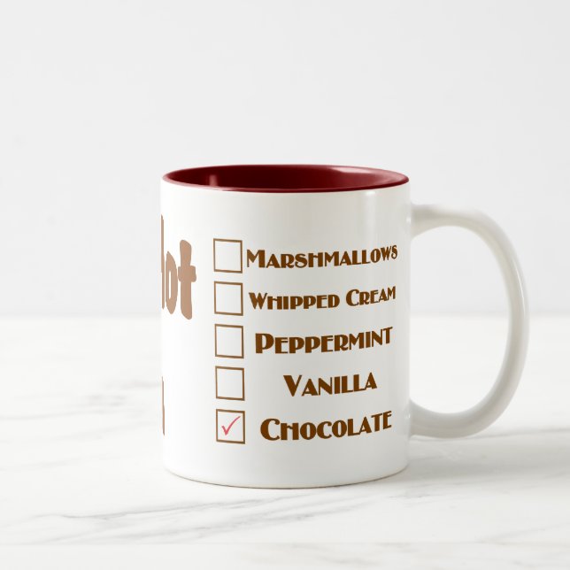 Tasses chaudes personnalisées de cacao pour la (Droit)
