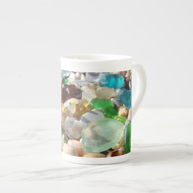 Tasses côtières d'été de plage de Seaglass faites (Devant droit)