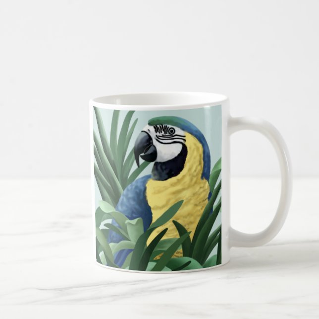 Tasses d'ara de bleu et d'or (Droite)