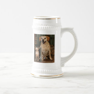 Tasses de bière personnalisables d'animal familier