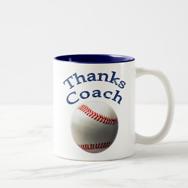 Tasses de cadeau d'entraîneur de base-ball merci (Droit)