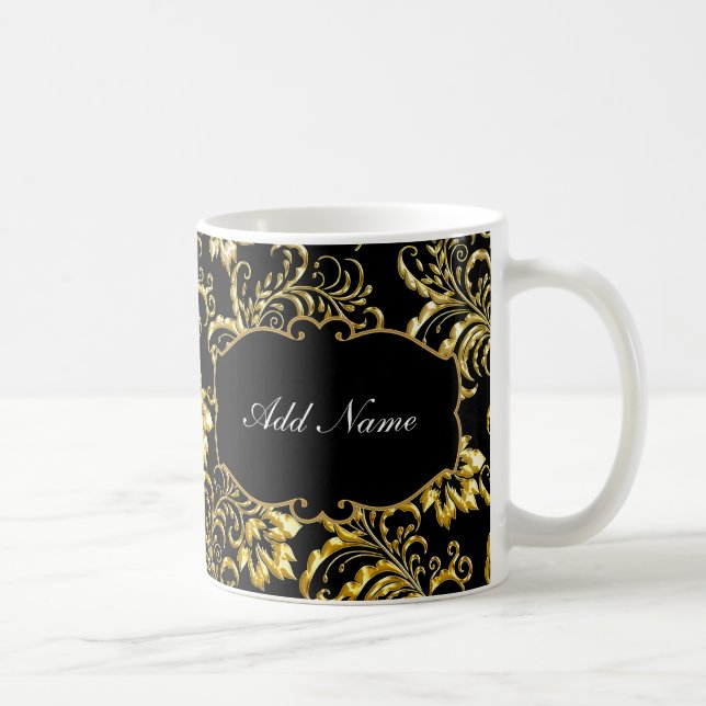 Tasses de café chiques de monogramme (Droite)