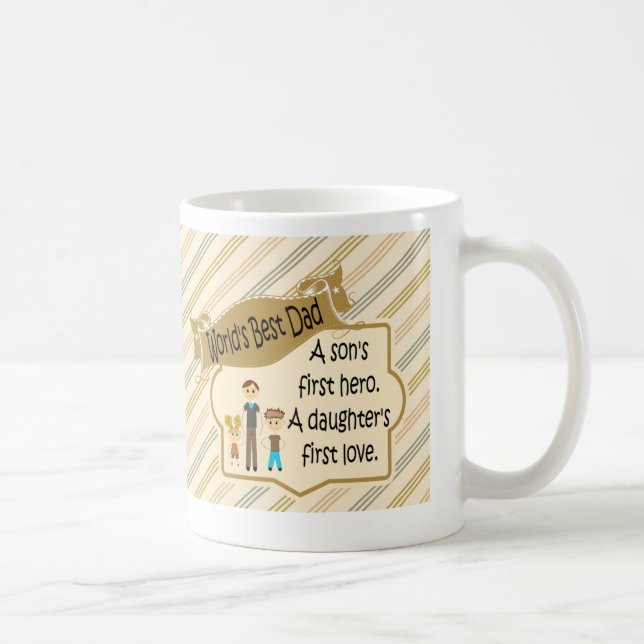 Tasses de café d'amour du meilleur héros du papa (Droite)
