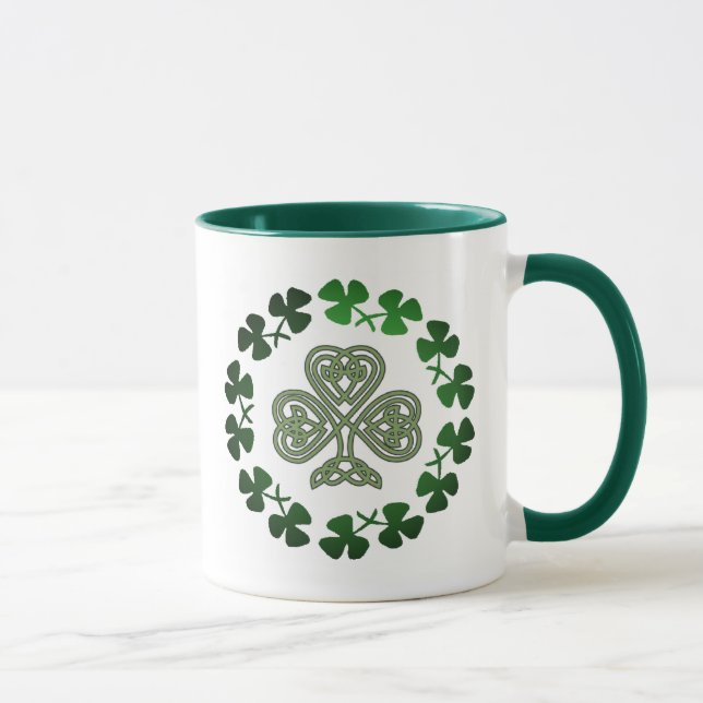 Tasses de café de shamrock du jour de St Patrick (Droite)