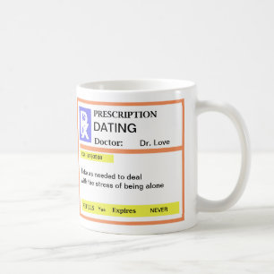 Tasses de café drôles de datation de prescriptio