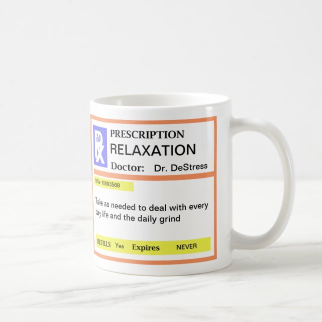 Tasses de café drôles de prescription (Droite)