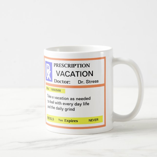Tasses de café drôles de prescription (Droite)