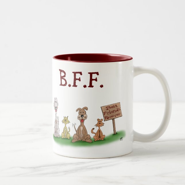 Tasses de café drôles : Meilleurs amis pour (Droit)