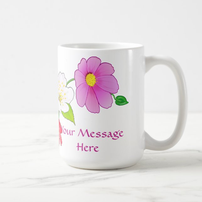Tasses de café personnalisées par fleur hawaïenne (Droite)
