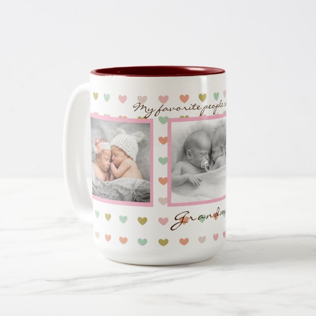 Tasses de café personnalisées pour la grand-maman (Devant gauche)