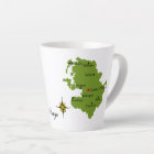 Tasses de carte et de crête de Mayo du comté