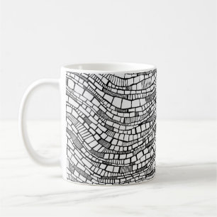 Tasses de design à encre et stylo noir et blanc Fo