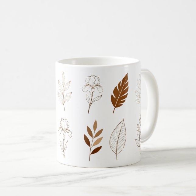 Tasses de design botanique (Devant droit)