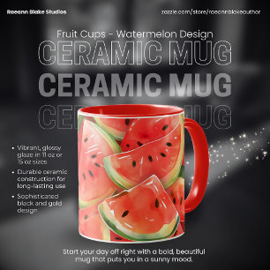 Tasses de fruits - Mug en céramique à motif pastèq