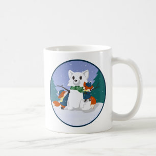 Tasses de jour de neige de Kitsune