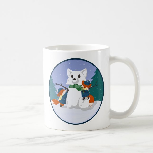 Tasses de jour de neige de Kitsune (Droite)