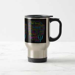 Tasses de nuage de mot de PSYCHOLOGIE