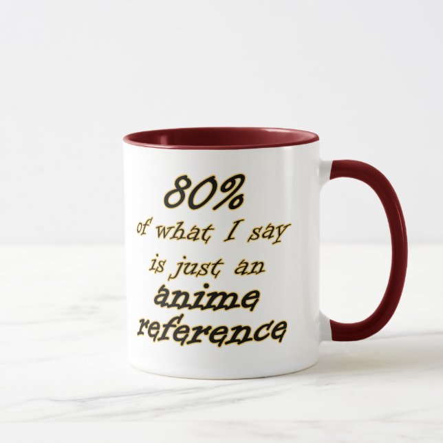 Tasses de plaisanterie de référence d'Anime (Droite)