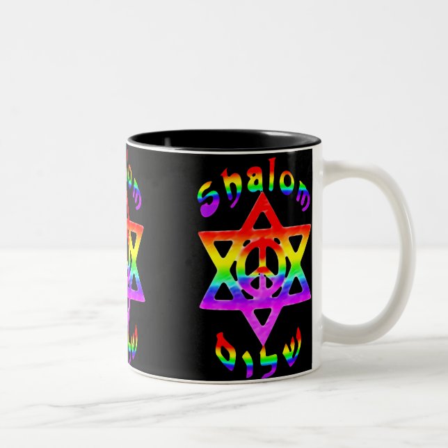 Tasses de Shalom d'arc-en-ciel (Droit)