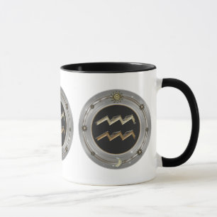 Tasses de signe de zodiaque de Verseau
