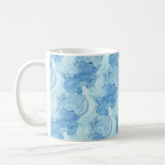 tasses d'encre bleu ciel