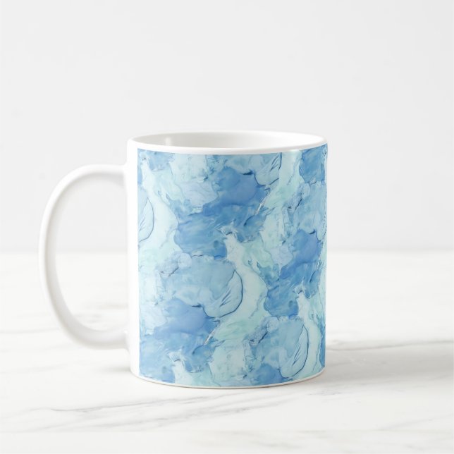 tasses d'encre bleu ciel (Gauche)