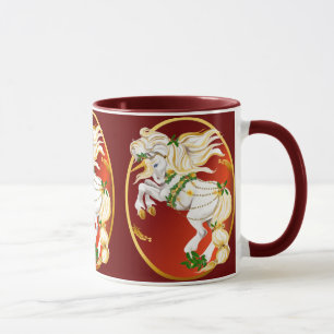 Tasses d'ovale de licorne de Noël