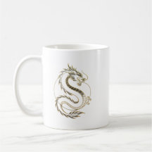 Tasses Dragon Or Asie