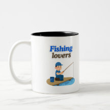 tasses drôles Amoureux de la pêche